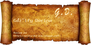 Gálfy Dorina névjegykártya