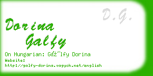 dorina galfy business card